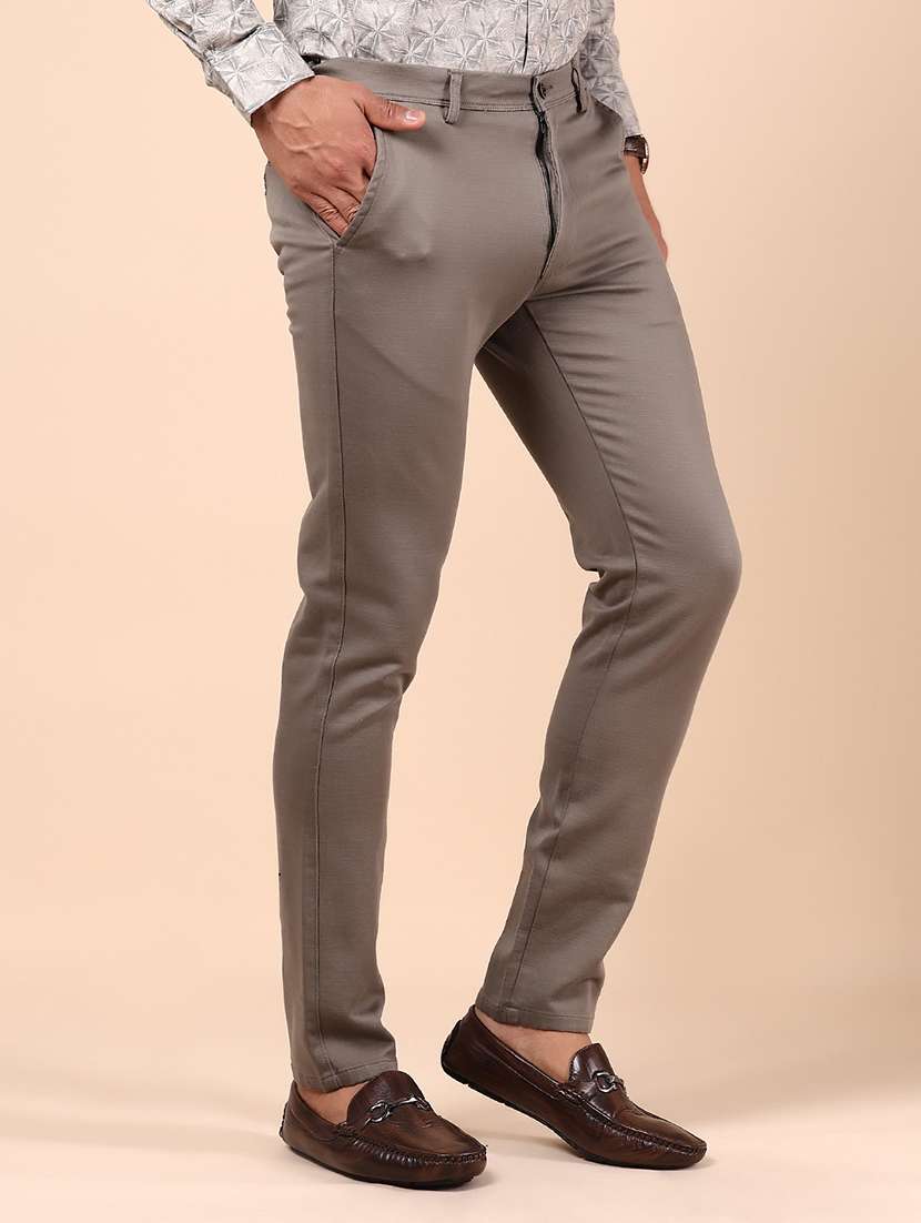 men solid mid rise casual chinos - 21873517 -  Standard Image - 2