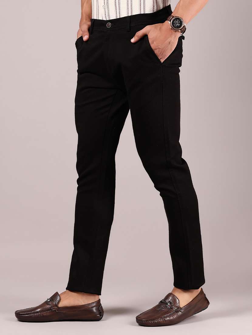 men solid md rise casual chinos  - 21873518 -  Standard Image - 2