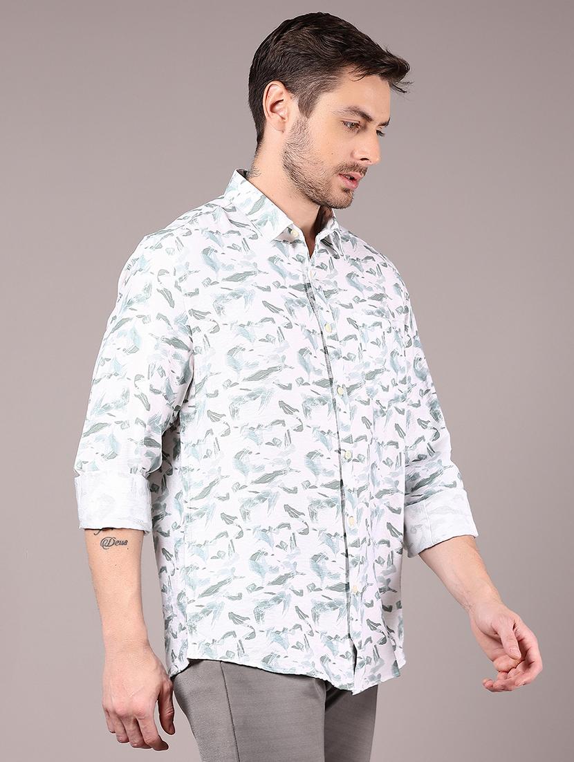 men printed long sleeve regular fit casual shirt - 21873537 - Standard Image - 2