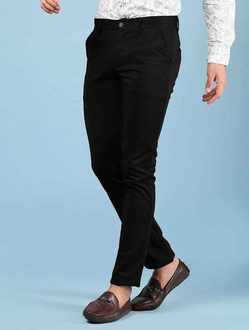 men solid md rise casual chinos - 21873539 - Standard Image - 2