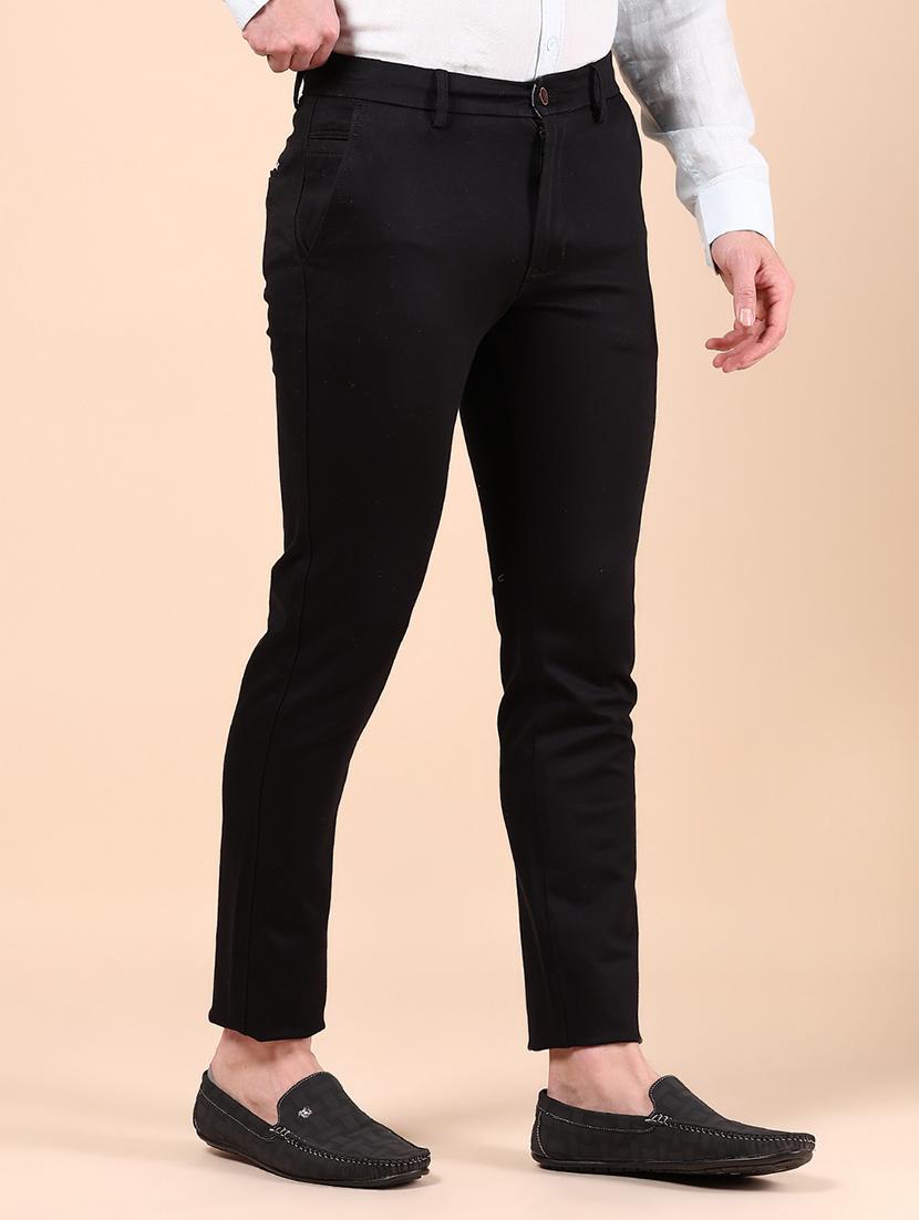 men solid md rise casual chinos - 21873541 - Standard Image - 2