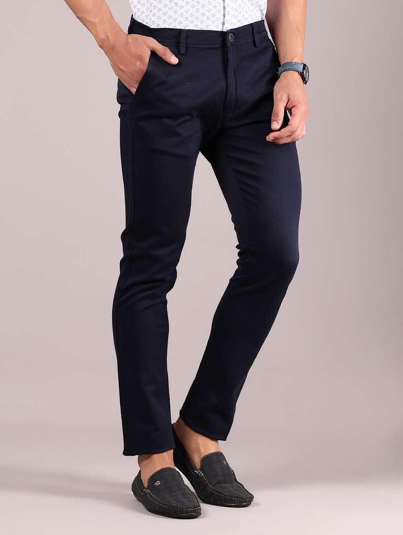 men solid md rise casual chinos  - 21873572 -  Standard Image - 2