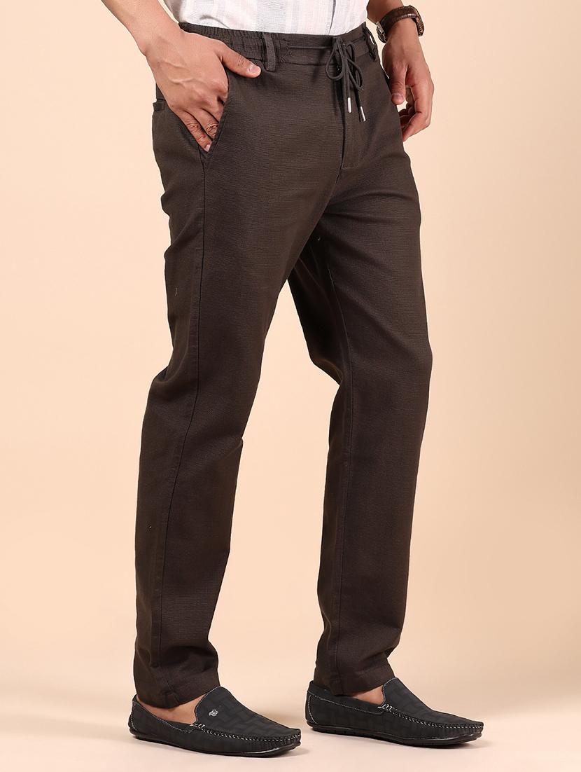 men solid mid rise straight fit chinos - 21873671 - Standard Image - 2