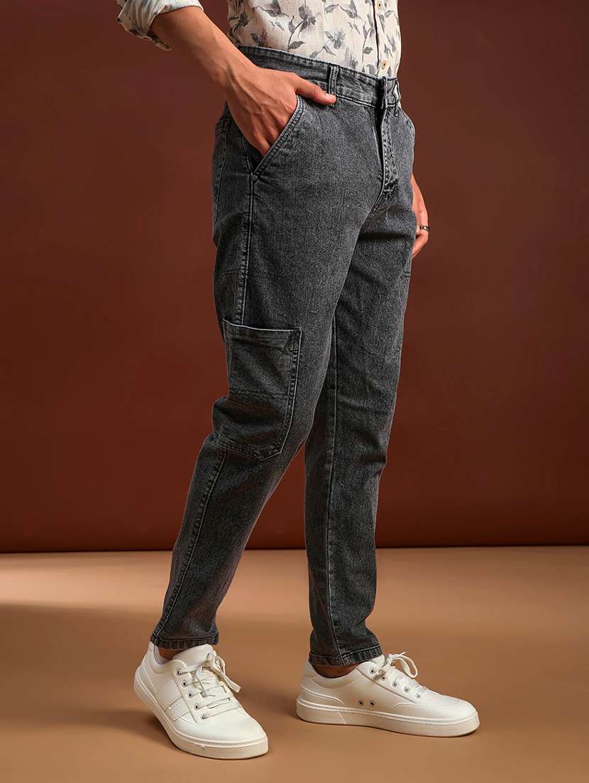 men washed mid rise regular fit cargo - 21873687 -  Standard Image - 2