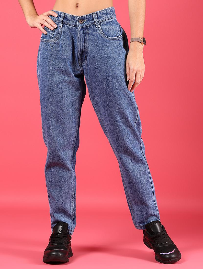 women blue high rise mom fit jean - 21873770 - Zoom Image - 0
