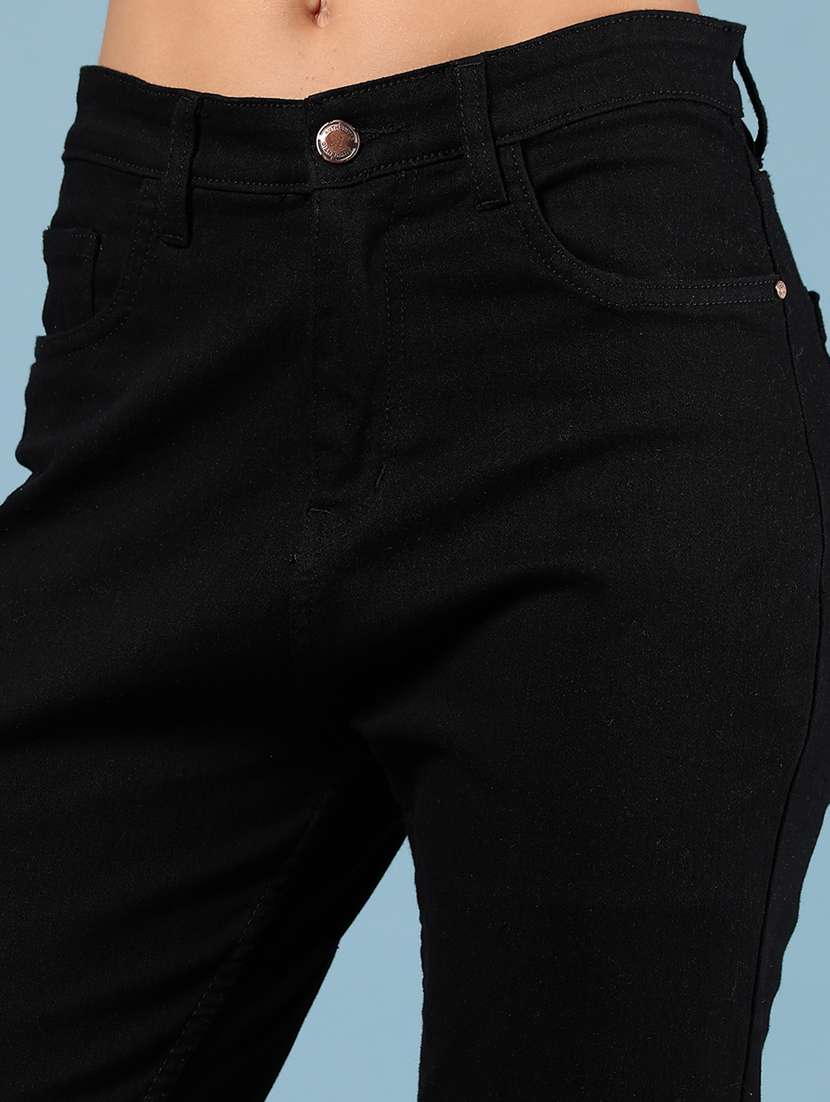 women black solid mid rise ankle length jeans - 21873779 -  Standard Image - 2