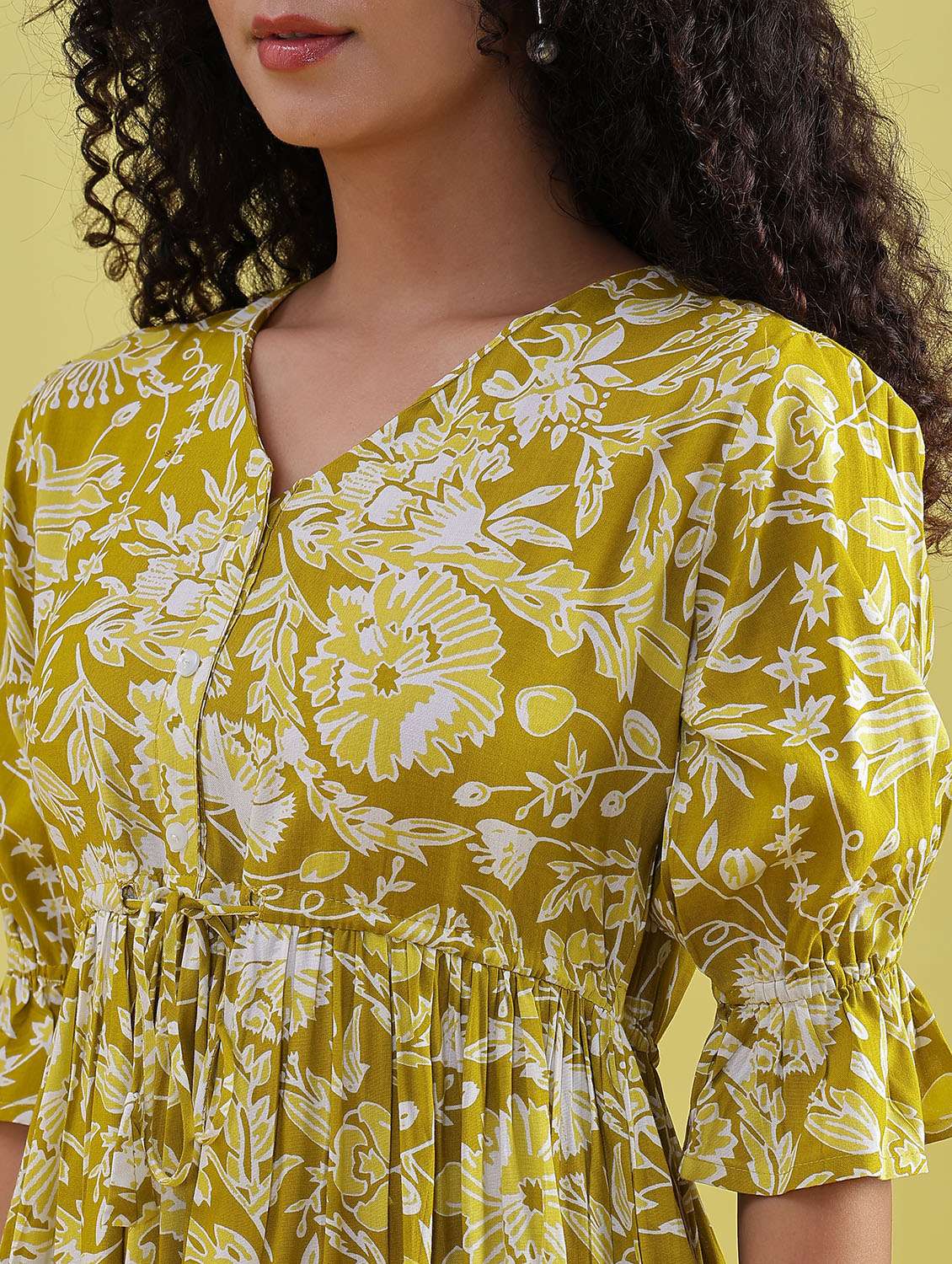 women floral v neck neck tiered dress - 21873783 -  Standard Image - 2