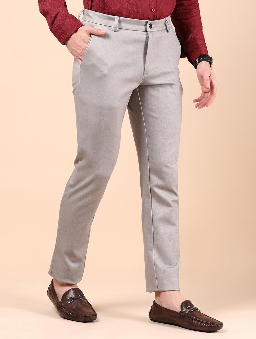 men solid md rise casual chinos - 21873805 - Standard Image - 2