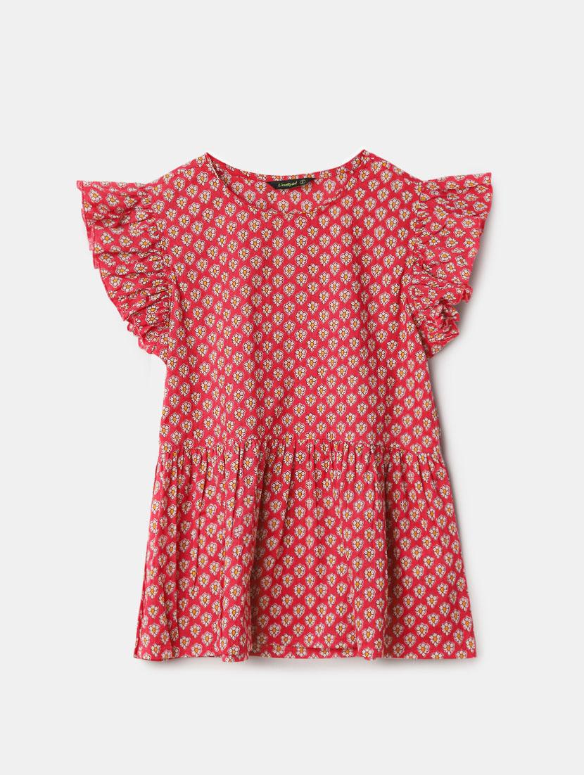 women red printed round neck top - 21873847 - Standard Image - 2