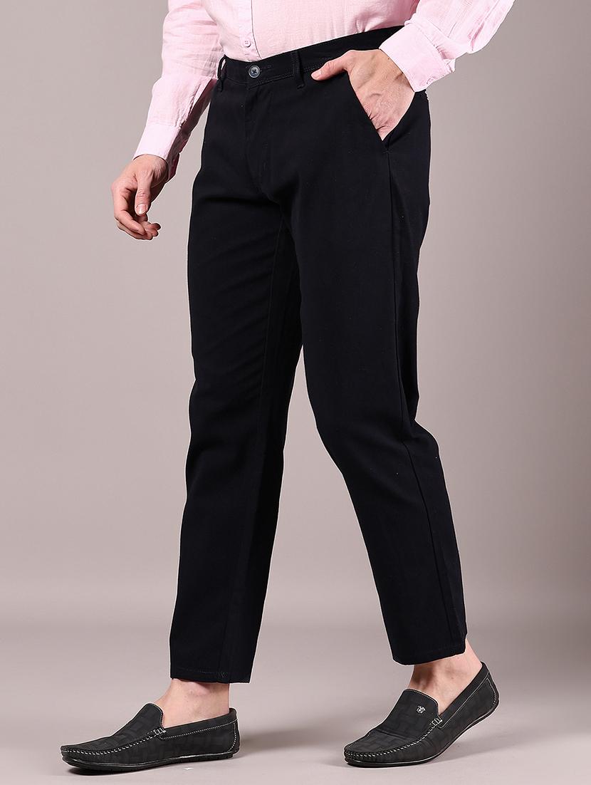 men solid md rise casual chinos - 21873879 - Standard Image - 2