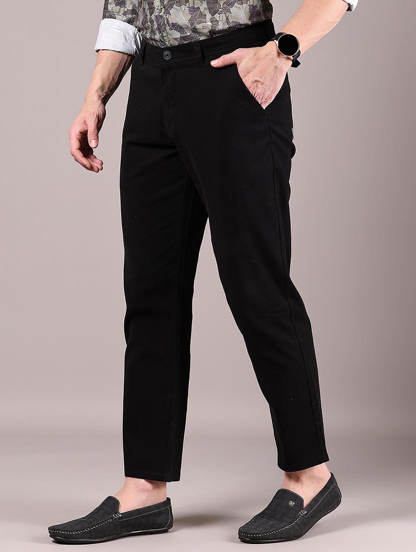 men solid md rise casual chinos - 21873880 - Standard Image - 2