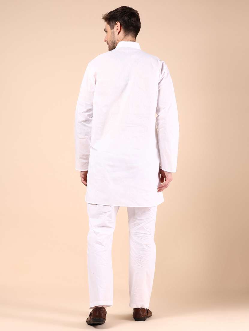 men solid long sleeve kurta and pyjama set - 21873949 -  Standard Image - 2