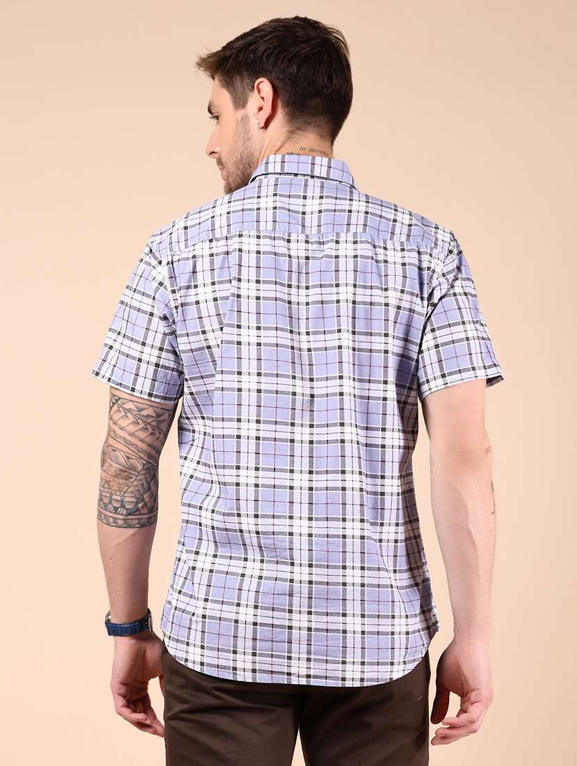 men checkered short sleeve regular fit casual shirt - 21873963 -  Standard Image - 2