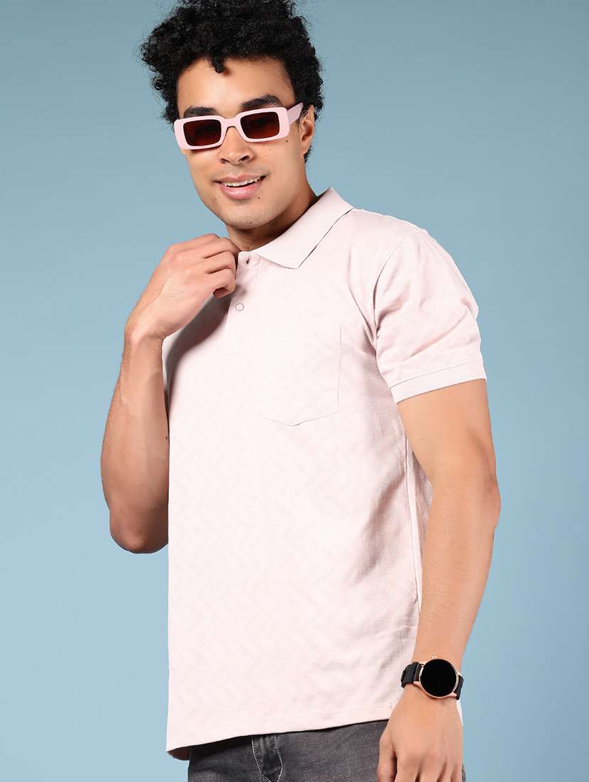 men solid short sleeve regular fit polo t-shirt - 21874003 - Zoom Image - 0