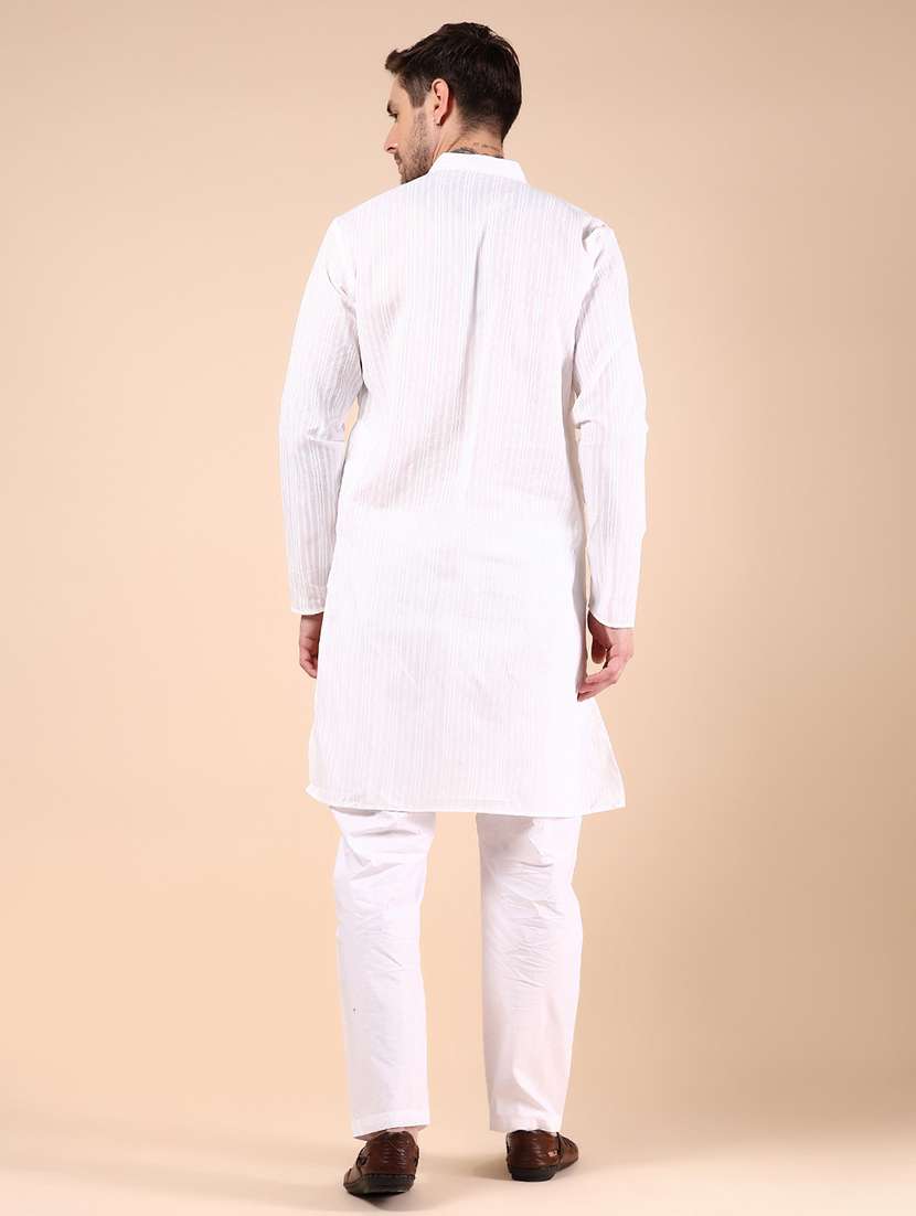 men solid long sleeve kurta and pyjama set - 21874063 -  Standard Image - 2