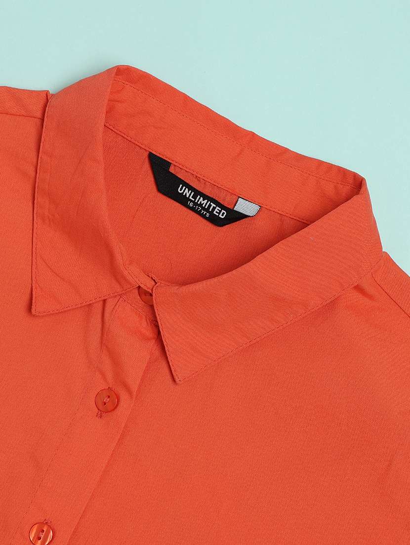 girls orange cotton top - 21874066 -  Standard Image - 2