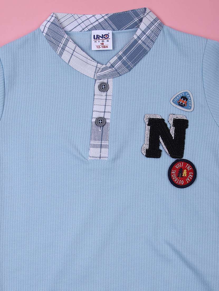 boys solid t-shirt & shorts casual wear set - 21874074 -  Standard Image - 2