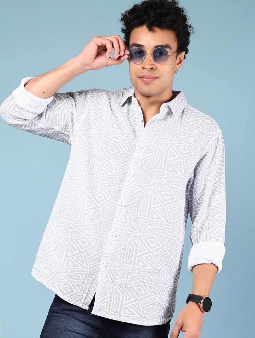 men printed long sleeve regular fit casual shirt - 21874083 -  Zoom Image - 0