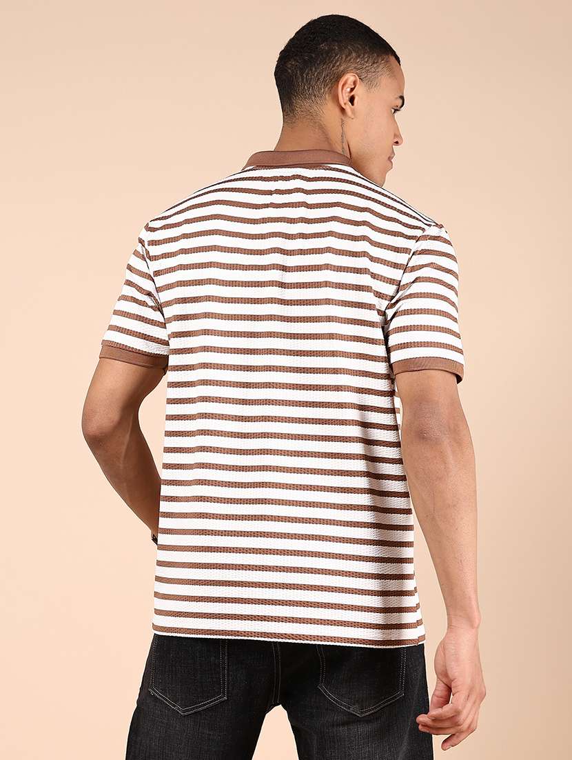 brown cotton all over print tshirt - 21874160 - Standard Image - 2