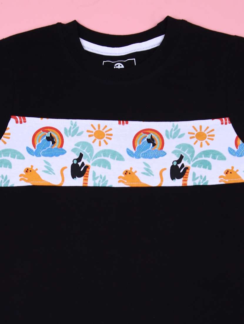 boys printed t-shirt & shorts co-ords set - 21874215 - Standard Image - 2