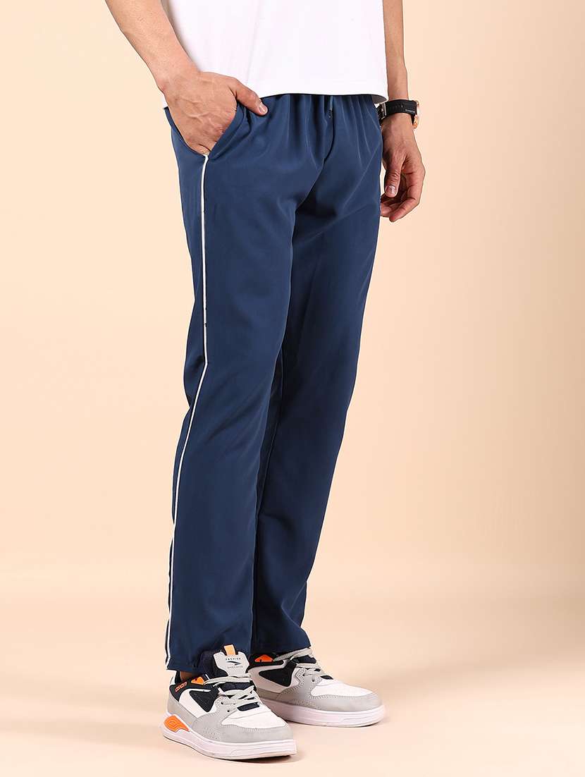 women blue mid rise full length track pant - 21874220 -  Standard Image - 2