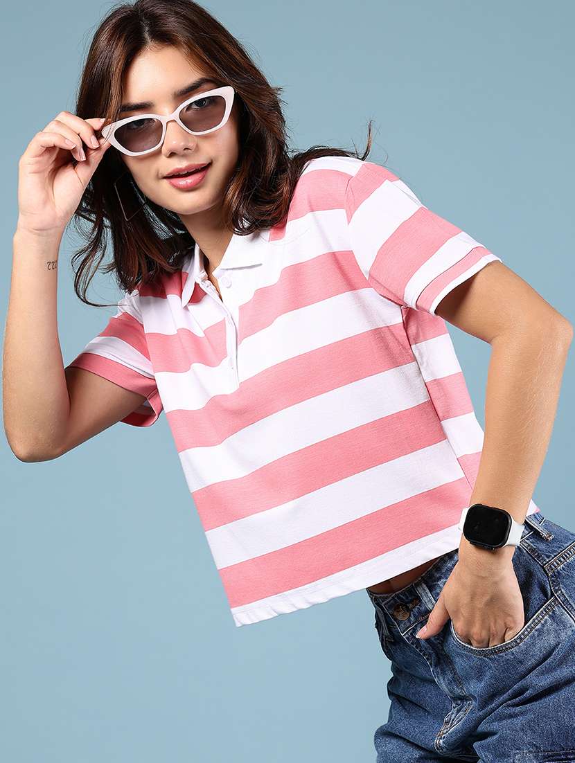 pink cotton regular tshirt - 21874231 - Zoom Image - 0