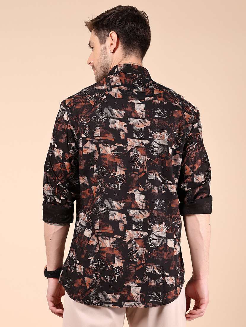 men printed long sleeve regular fit casual shirt - 21874252 -  Standard Image - 2