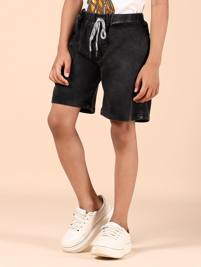 boys solid mid rise shorts - 21874300 - Standard Image - 2
