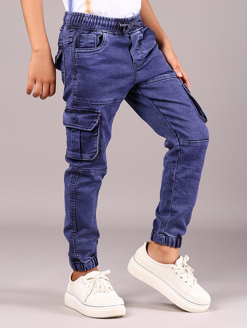 boys solid mid rise jogger cargo - 21874319 - Standard Image - 2