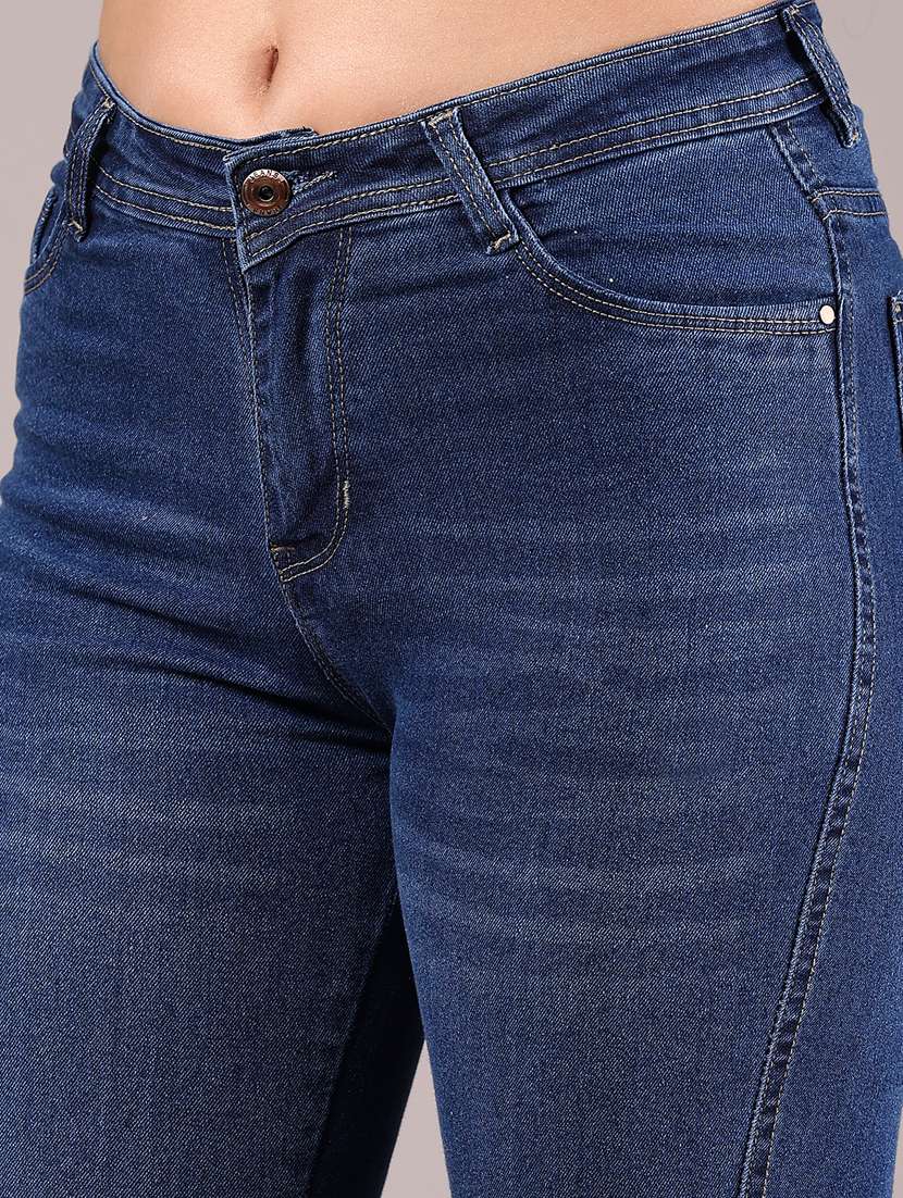 women solid mid rise bootcut jean - 21874332 -  Standard Image - 2