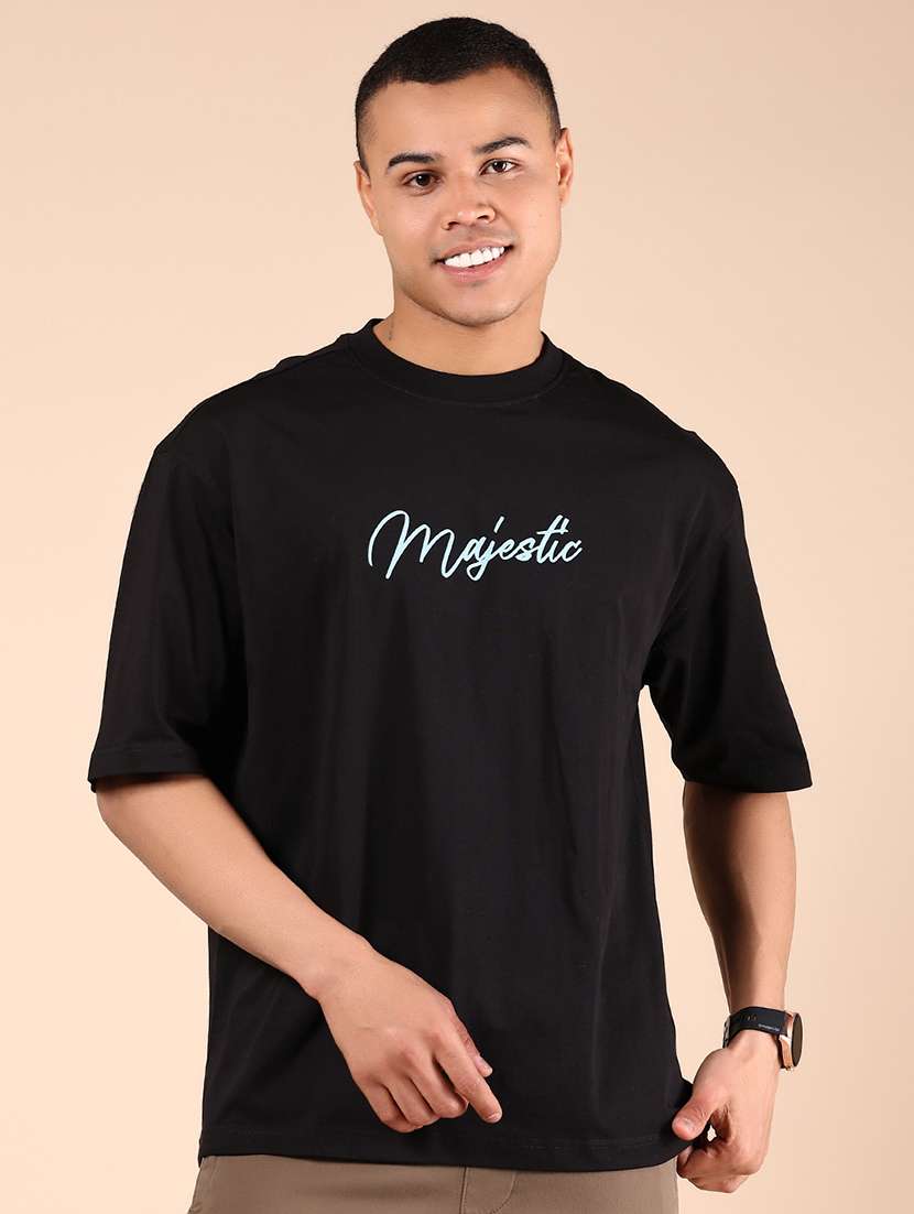 men front & back print round neck regular fit t-shirt - 21874348 -  Standard Image - 2