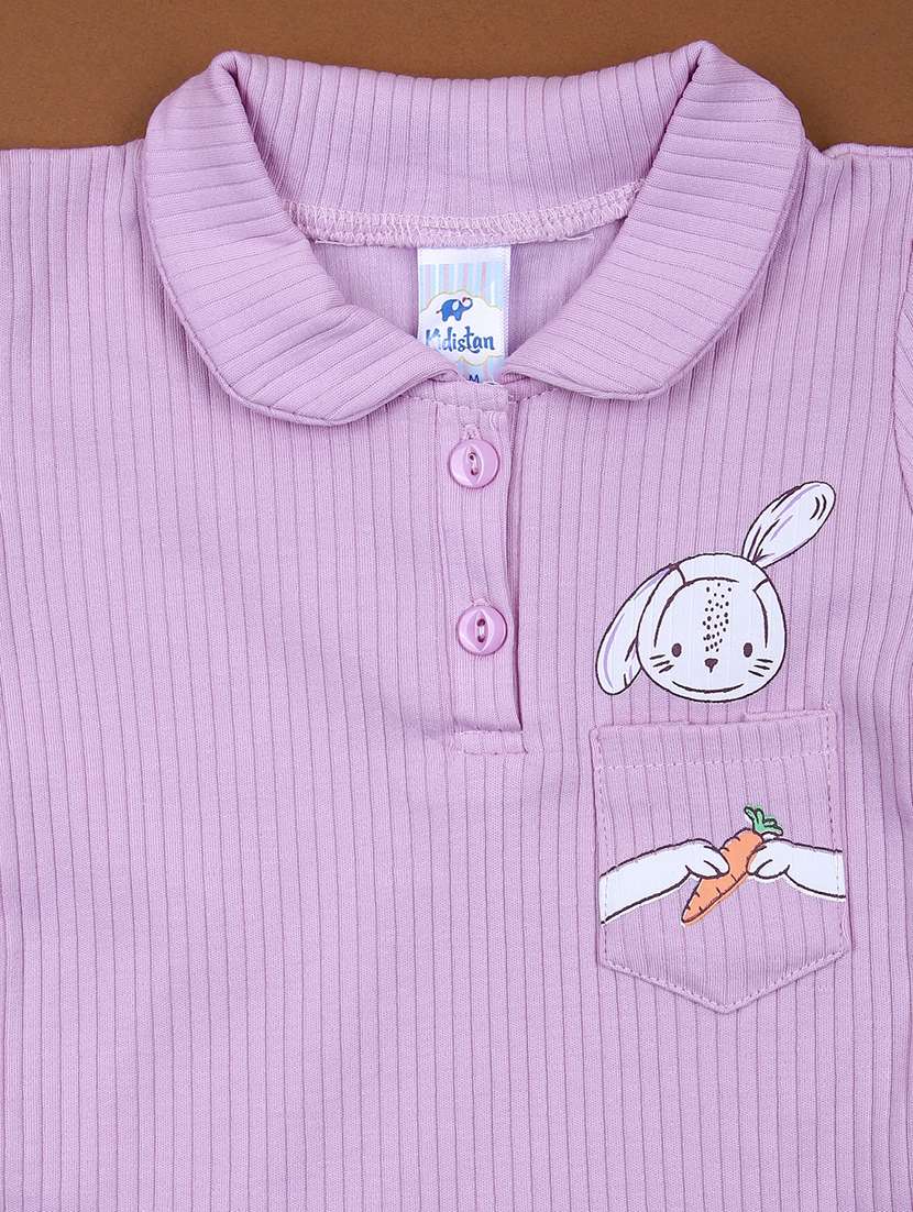 girls printed shorts & top set co-ord set - 21874360 -  Standard Image - 2