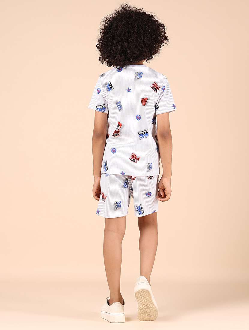 boys printed short sleeves co-ord set - 21874387 -  Standard Image - 2