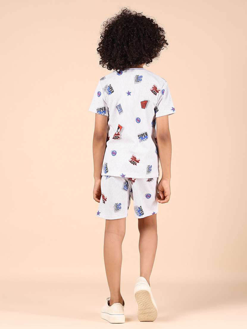 boys printed short sleeves co-ord set - 21874387 -  Standard Image - 2