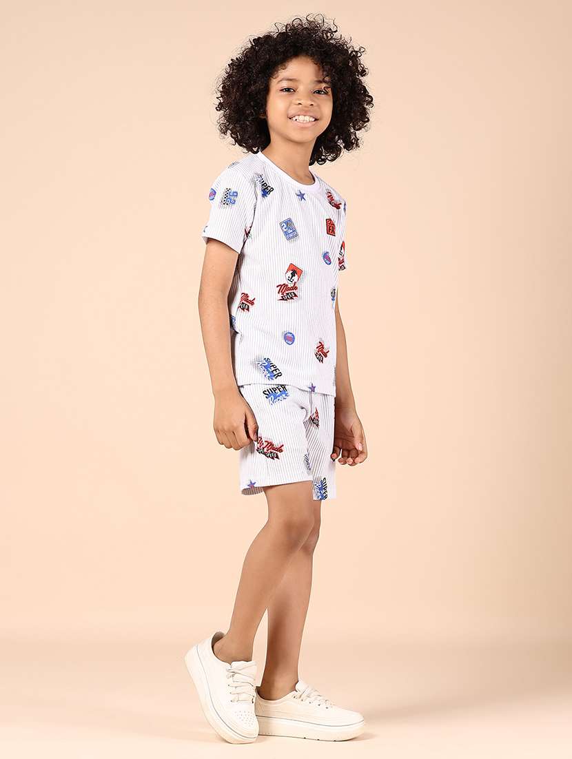 boys printed short sleeves co-ord set - 21874387 -  Standard Image - 7