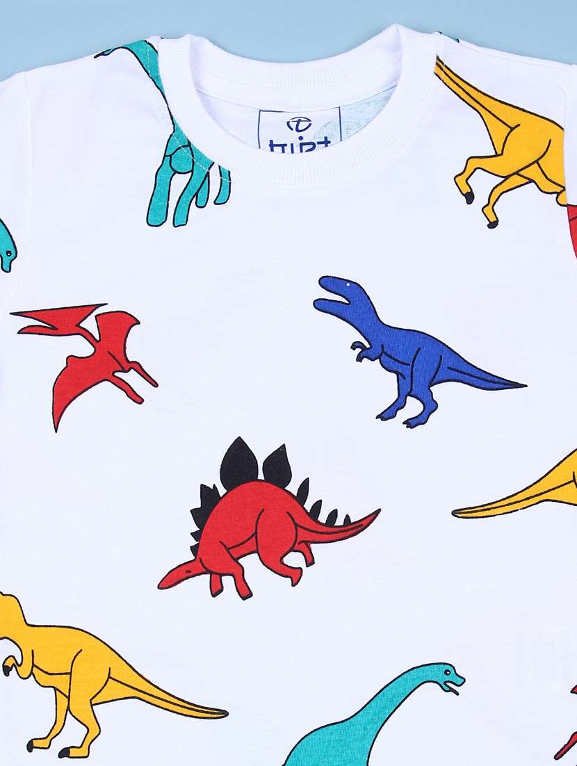 boys printed t-shirt & shorts co-ords set - 21874449 - Standard Image - 2