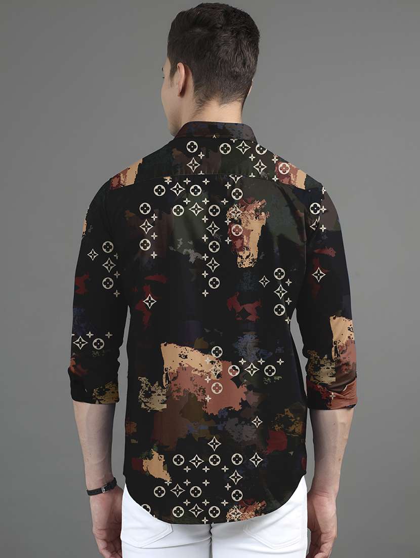men printed long sleeves casual shirt - 21874532 -  Standard Image - 2