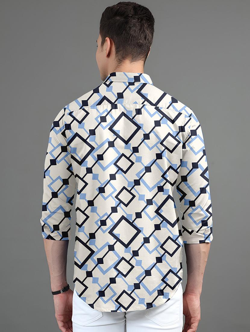 men printed long sleeves casual shirt - 21874539 - Standard Image - 2