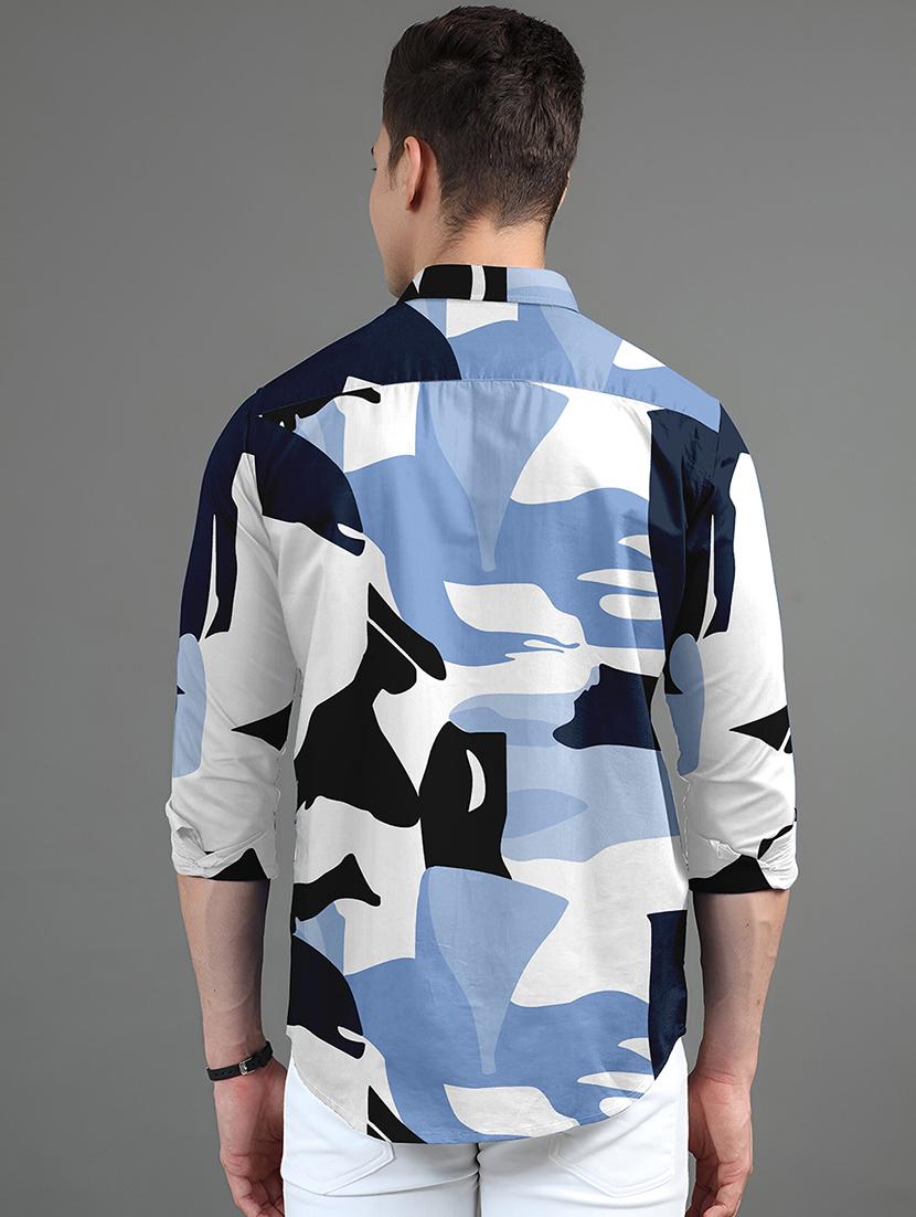 men printed long sleeves casual shirt - 21874540 - Standard Image - 2