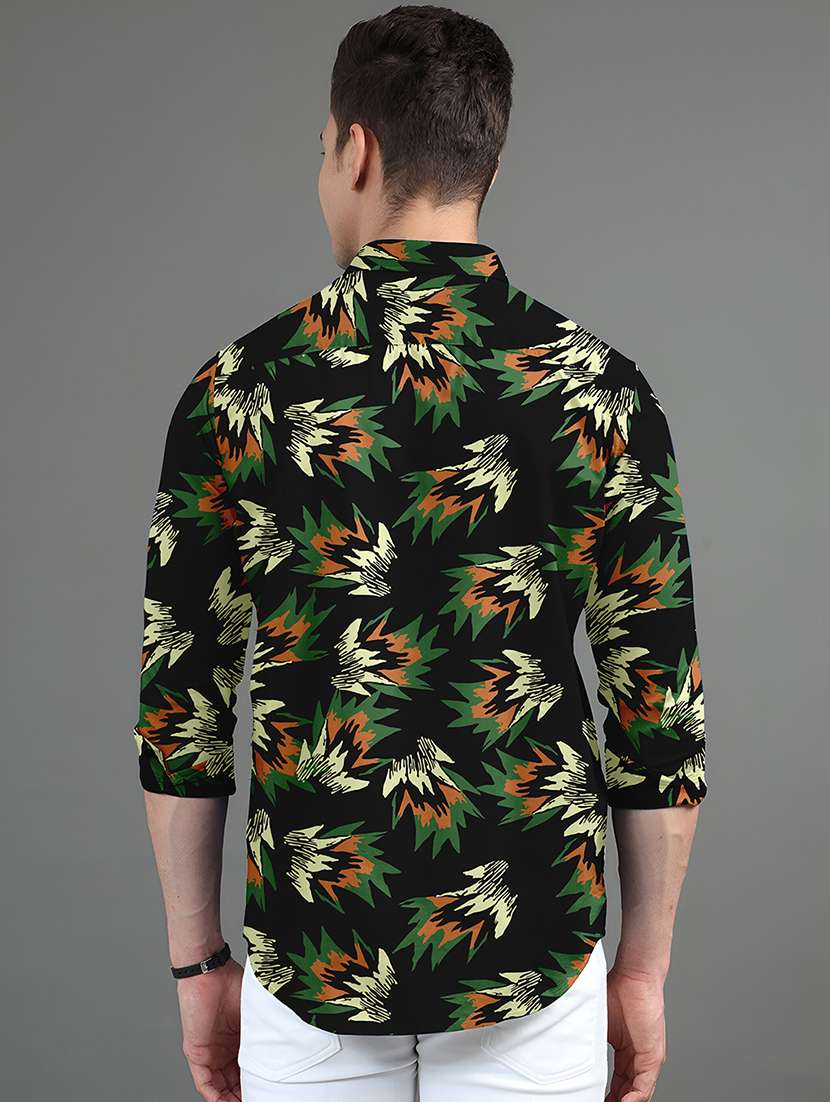 men printed long sleeves casual shirt - 21874542 -  Standard Image - 2