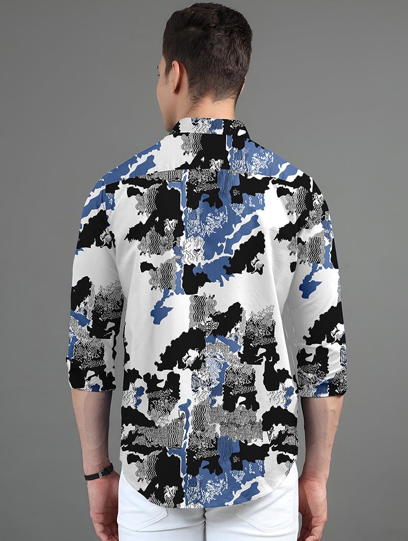 men printed long sleeves casual shirt - 21874545 - Standard Image - 2