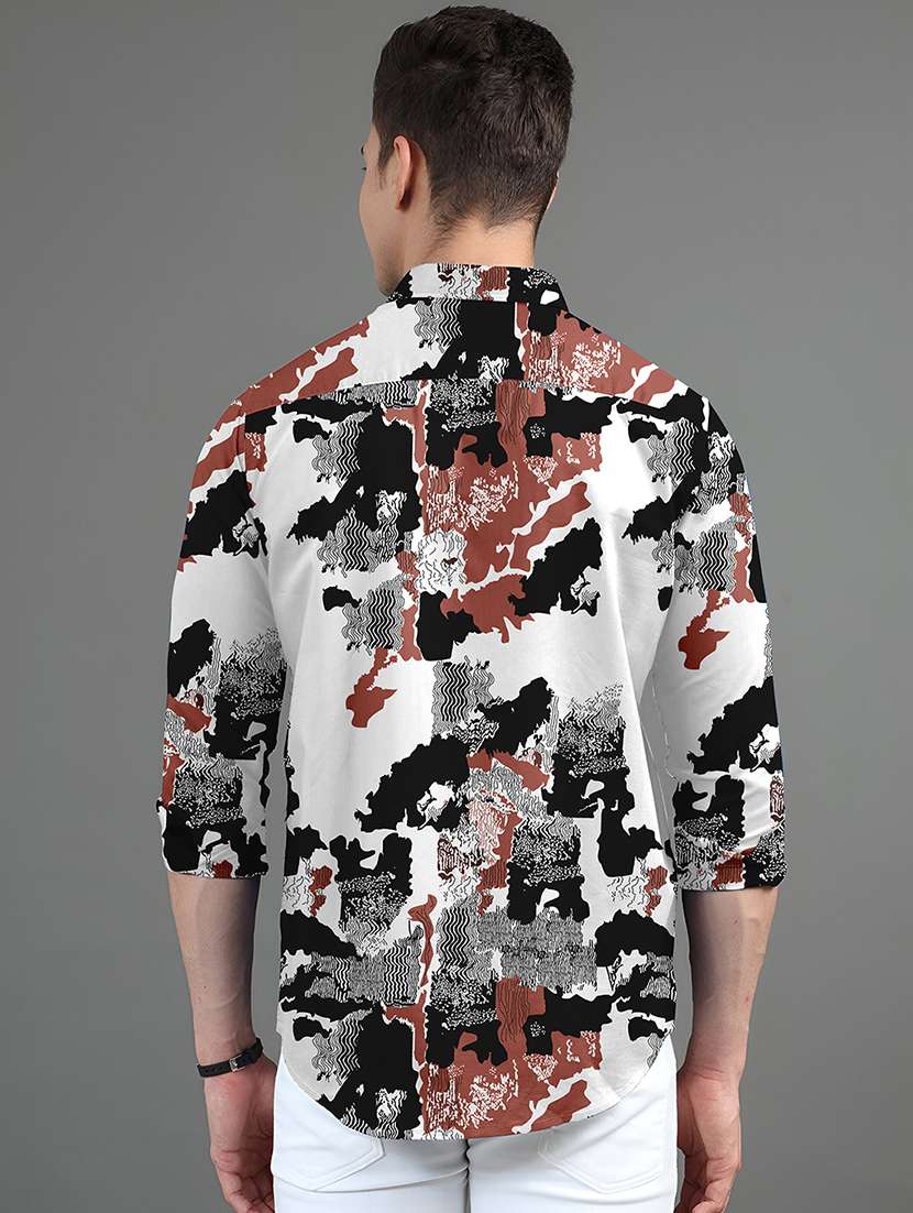 men printed short sleeve regular fit casual shirt - 21874546 -  Standard Image - 2