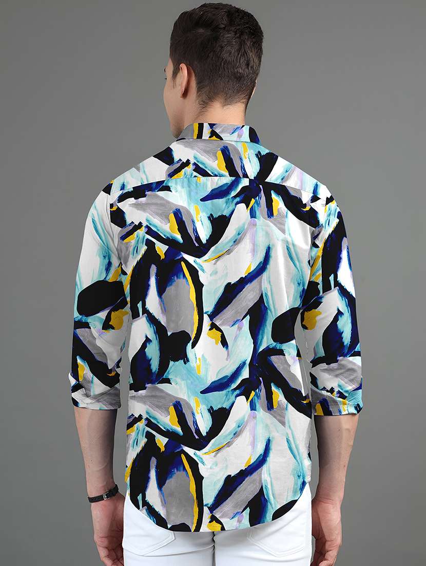 men printed long sleeves casual shirt - 21874548 -  Standard Image - 2