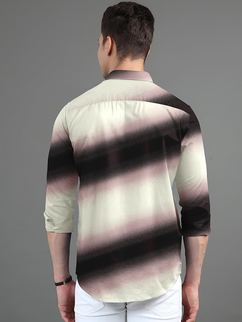 men printed long sleeves casual shirt - 21874550 - Standard Image - 2