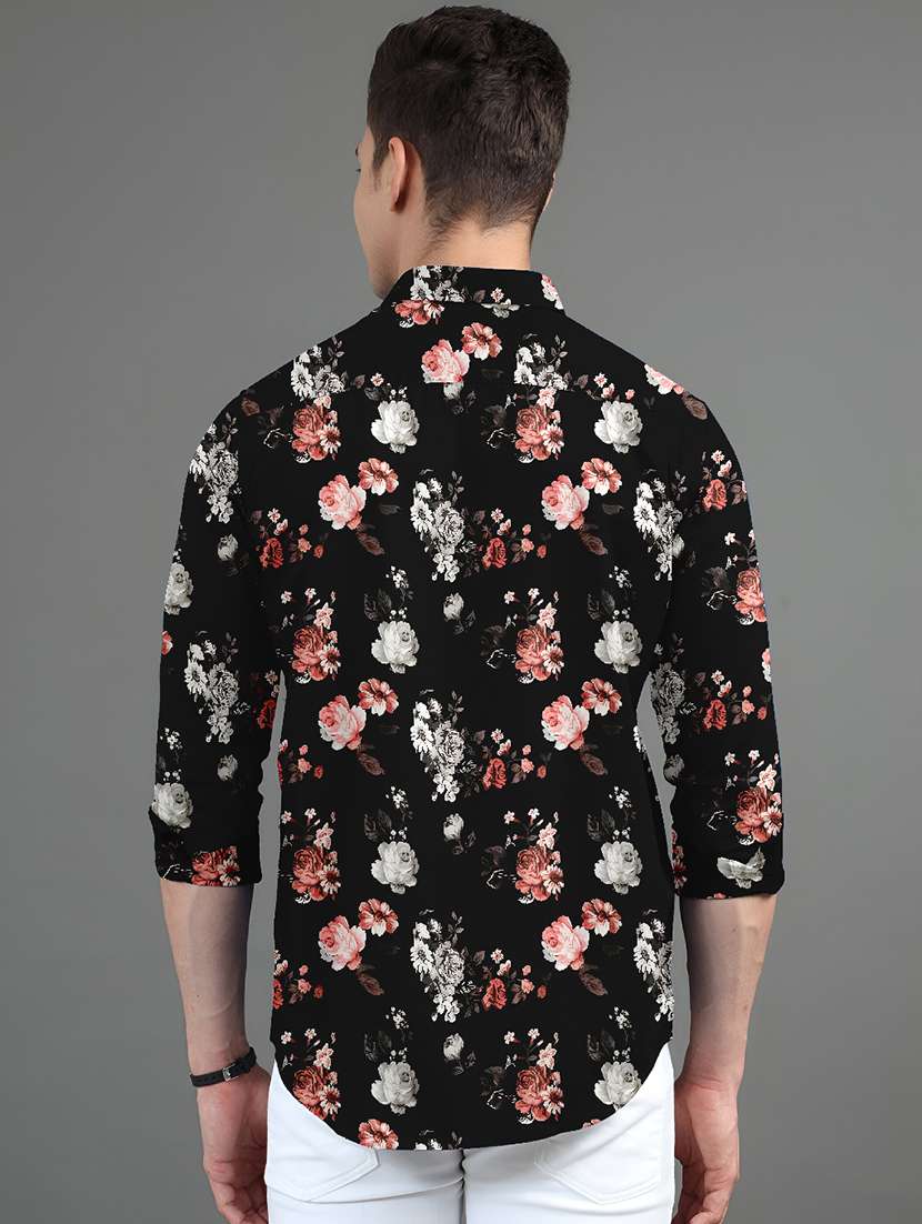 men floral printed long sleeves casual shirt - 21874559 -  Standard Image - 2
