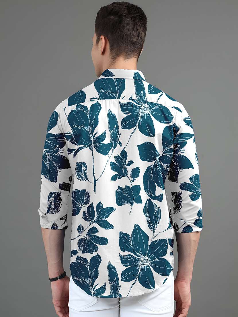 men floral short sleeve regular fit casual shirt - 21874563 -  Standard Image - 2
