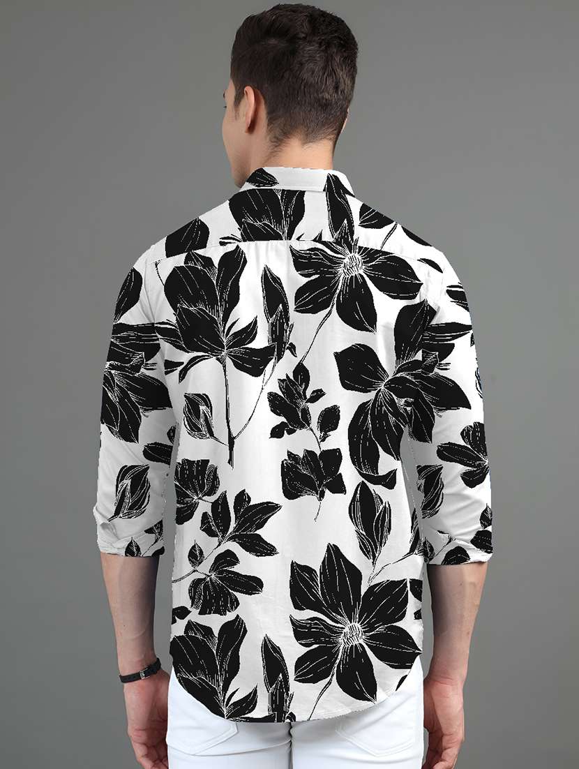 men floral printed long sleeves casual shirt - 21874565 -  Standard Image - 2