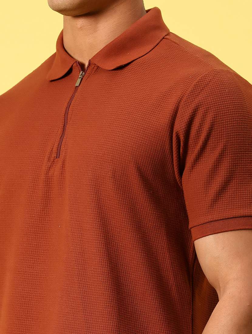 brown cotton plain tshirt - 21874686 - Standard Image - 2