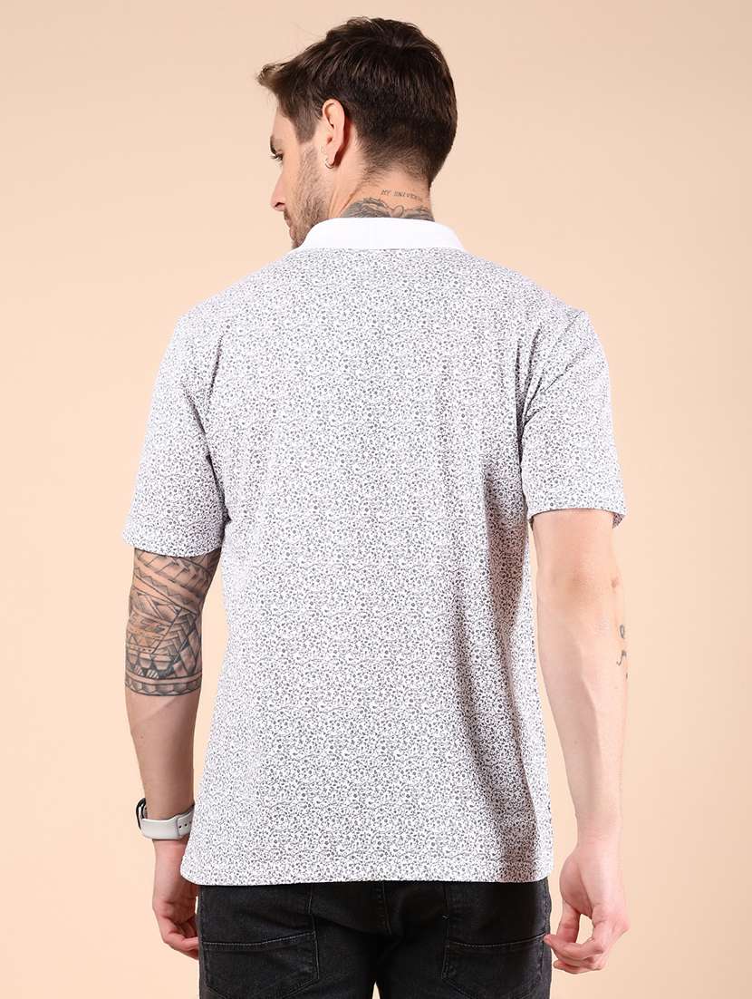 men printed short sleeve regular fit polo t-shirt - 21879178 - Standard Image - 2
