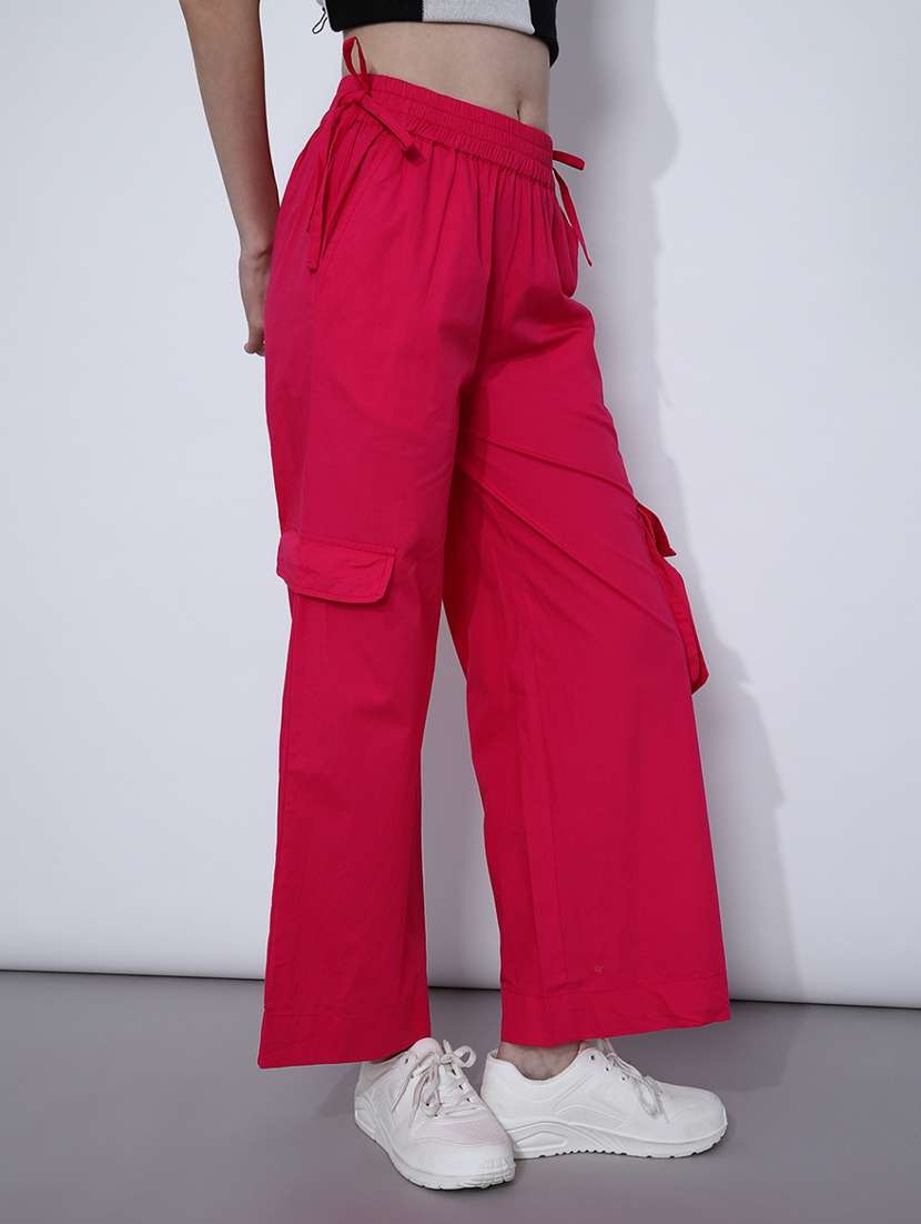 women solid mid rise cargo - 21880764 -  Standard Image - 2